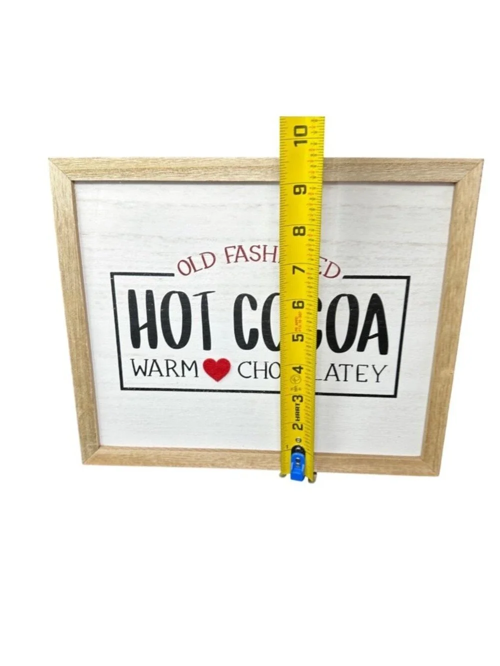 Rustic Hot Cocoa Sign Warm Chocolate Wood Wall Decor 11x9 Kitchen Holiday Winter